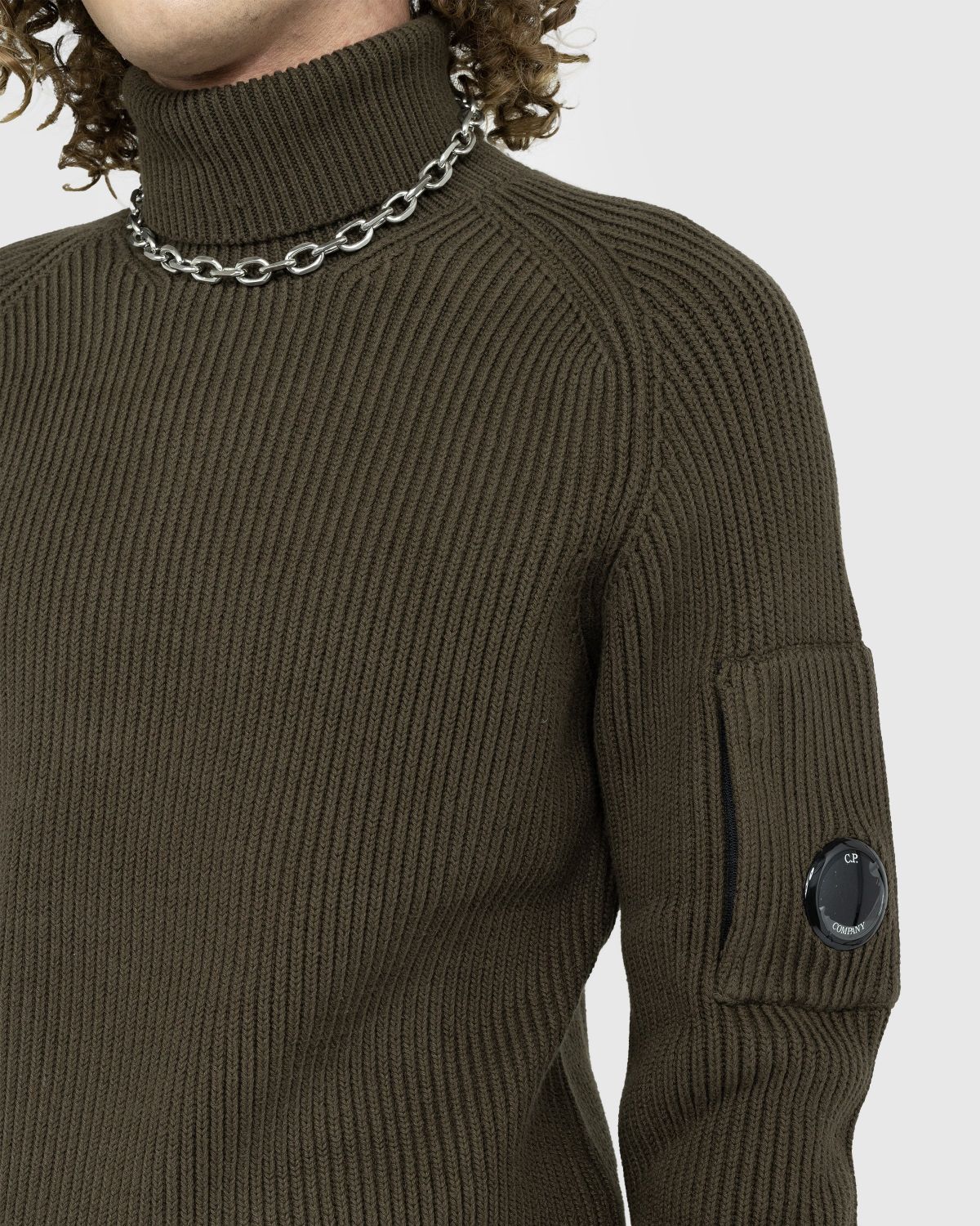 Cp company green on sale jumper